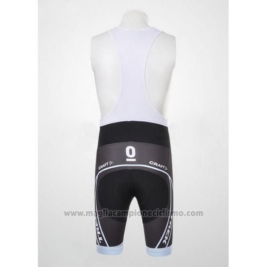 2011 Abbigliamento Ciclismo Trek Leqpard Campione Francia Nero e Bianco Manica Corta e Salopette
